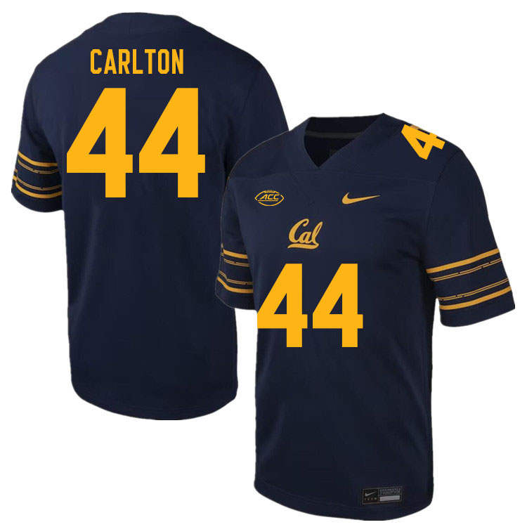 Men #44 Xavier Carlton California Golden Bears ACC Conference College Football Jerseys Stitched Sale